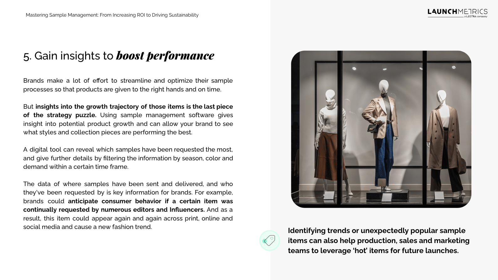 page on brand performance from the guide